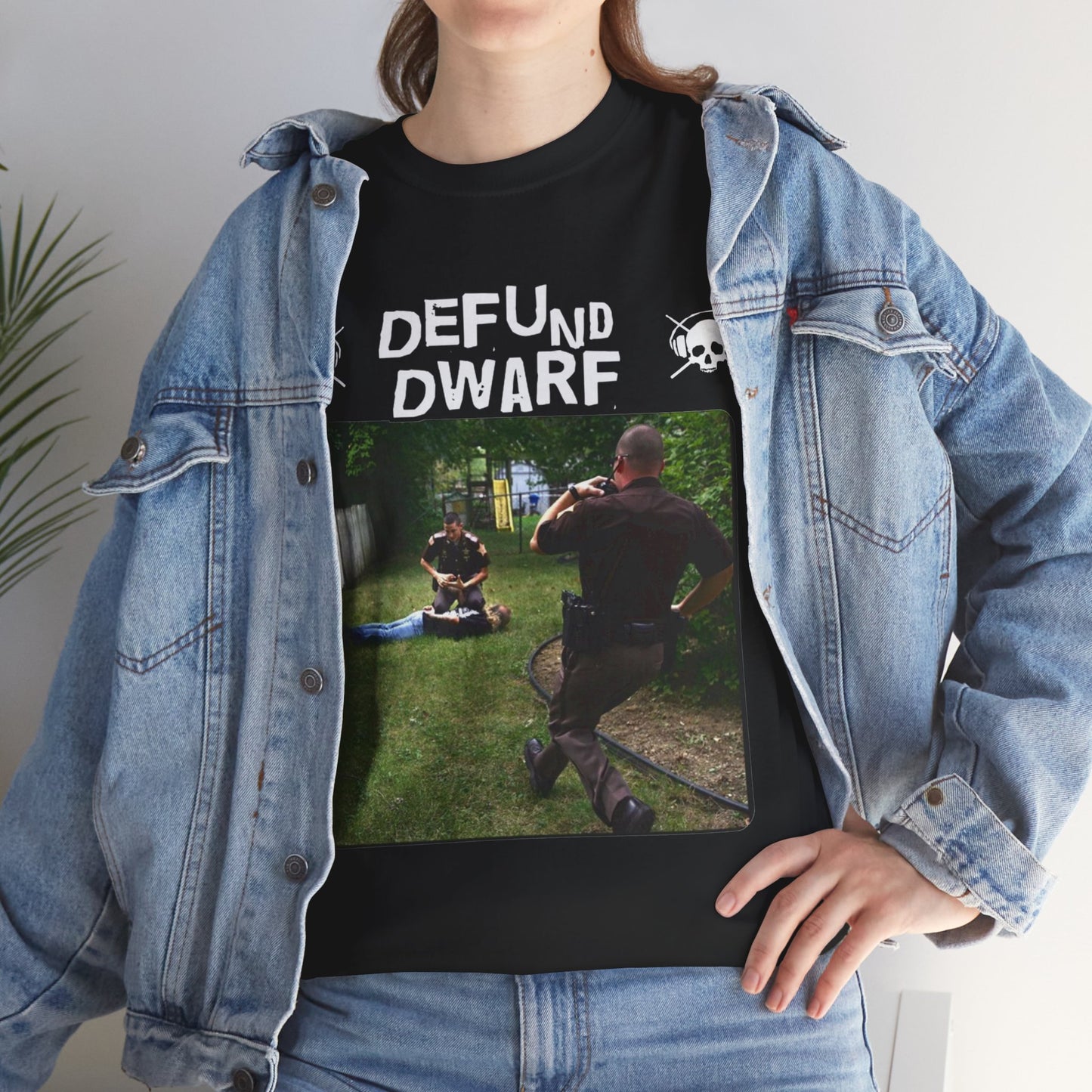 Dwarf Among Midgets - Defund Black Tee