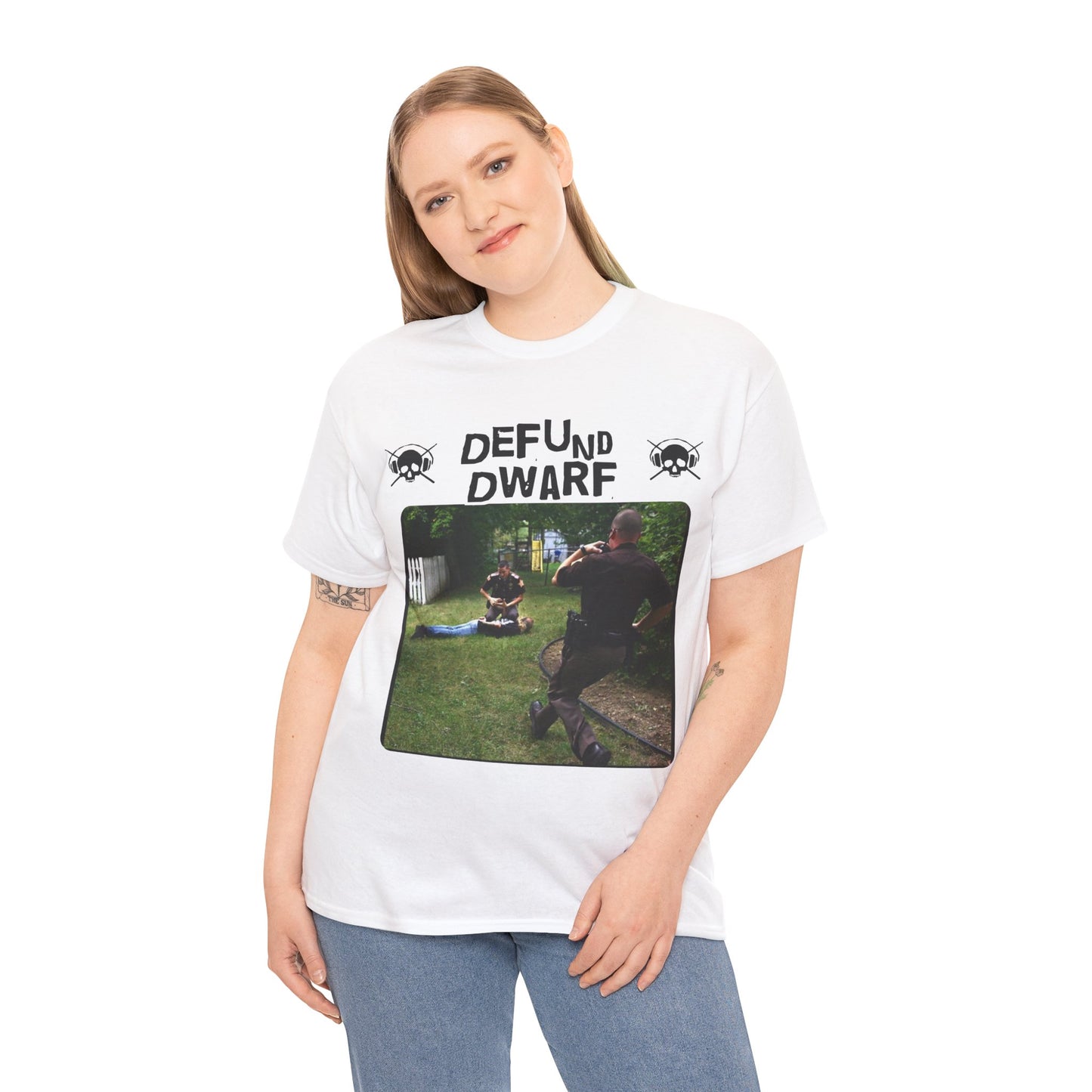 Dwarf Among Midgets - Defund White Tee