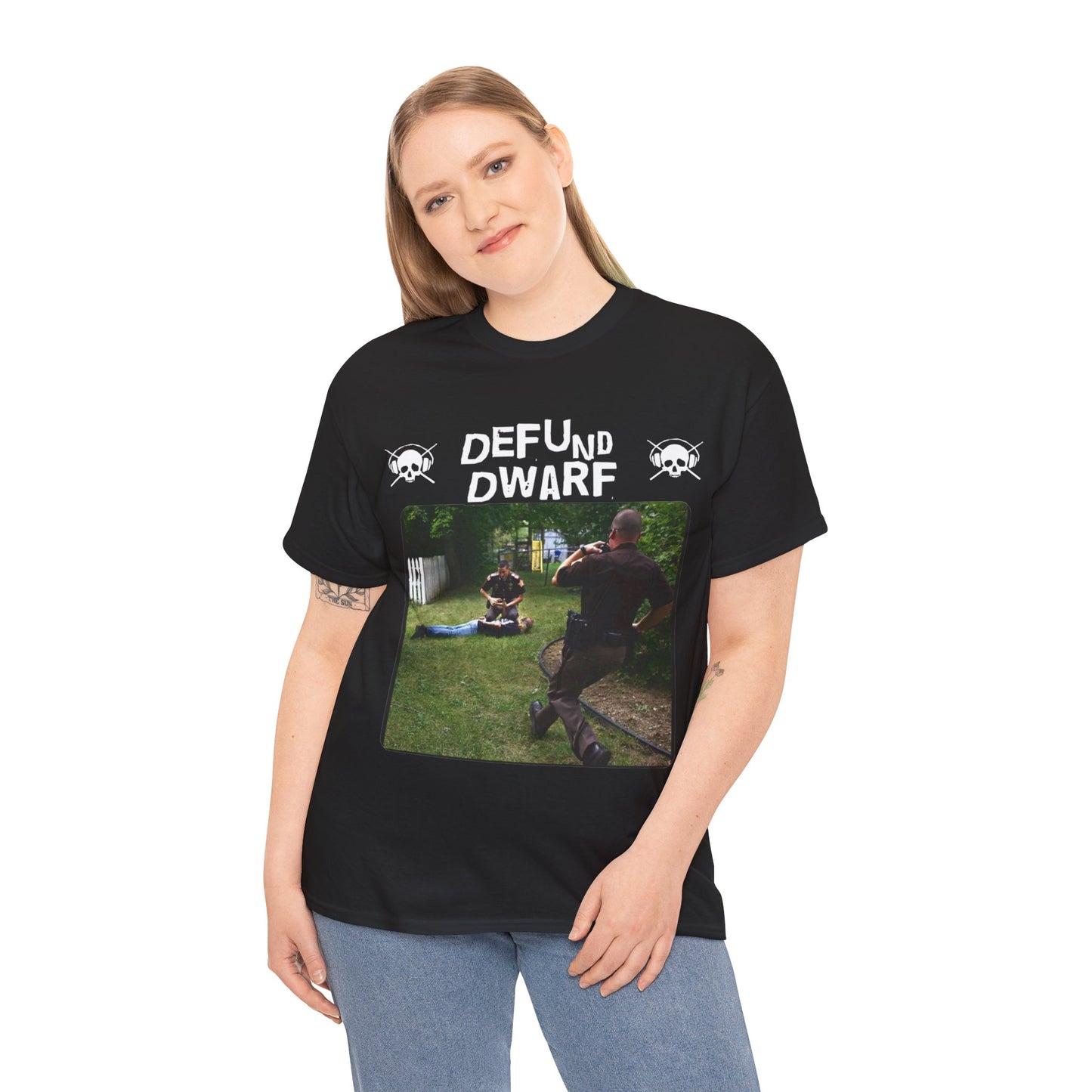 Dwarf Among Midgets - Defund Black Tee