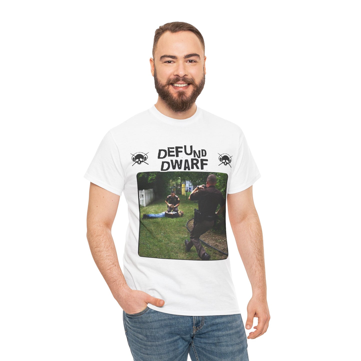 Dwarf Among Midgets - Defund White Tee