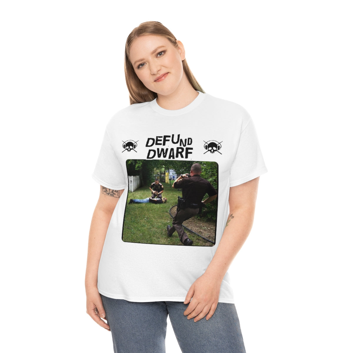 Dwarf Among Midgets - Defund White Tee