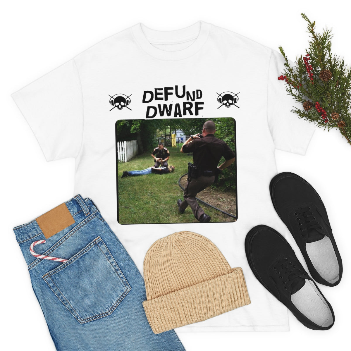 Dwarf Among Midgets - Defund White Tee