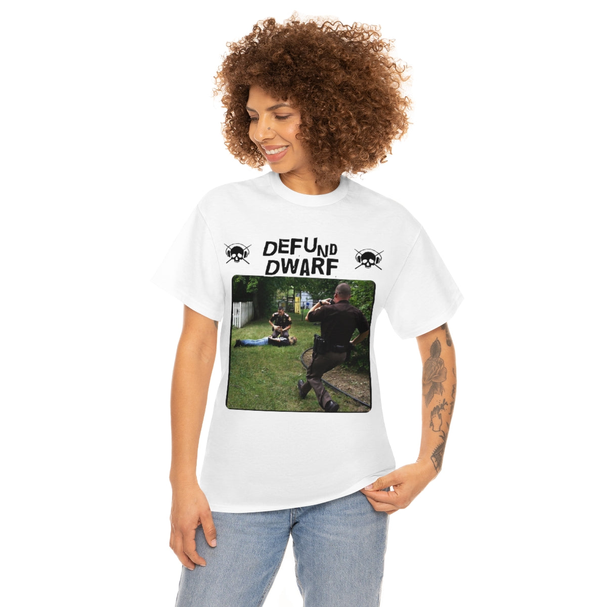 Dwarf Among Midgets - Defund White Tee