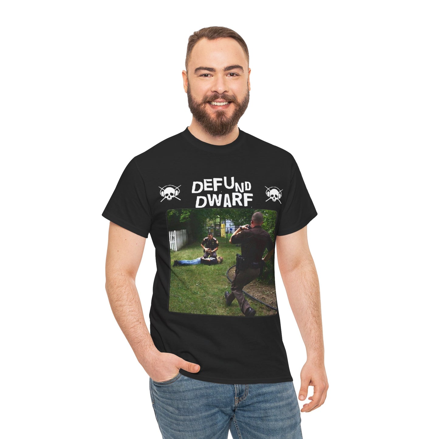 Dwarf Among Midgets - Defund Black Tee